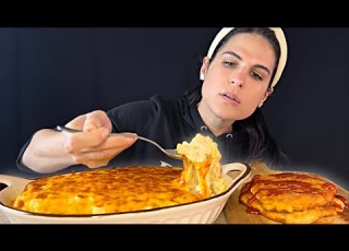  MAC N CHEESE CHICKEN CUTLETS MUKBANG ASMR EATING SOUNDS