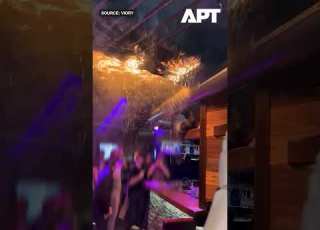  Ski Bar Ceiling Explodes In Flames Patrons Panic In Horror Crans Montana Fire APT