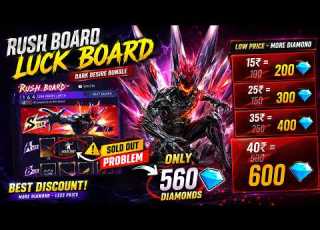 Rush Board Event Spin Trick Ff Dark Desires Bundle 40 100 50 Discount Topup Trick