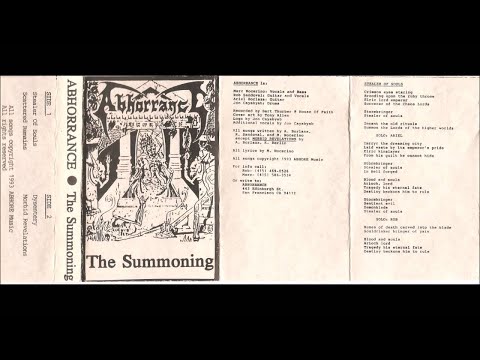ABHORRANCE USA CA The Summoning Demo 1993 FULL DEMO