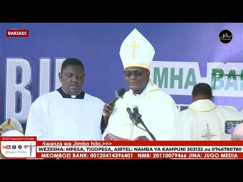 Bishop Liberatus Sangu Sings The Kisukuma Song With Great Joy The Faithful Burst Into Joy