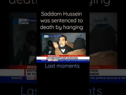 Saddam Hussein Was Sentenced To Death By Hanging Last Moments
