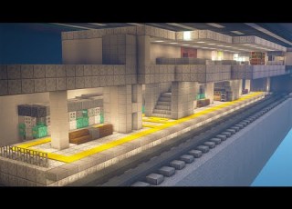 マイクラ 地下鉄駅の作り方 乗り物 Minecraft Tutorial Subway Station How To Build A Subway Station