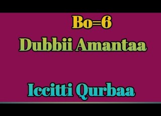  Bo 6 Dubbii Amantaa Icciitti Qurbaan