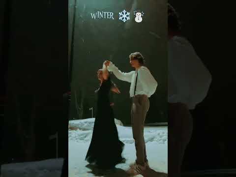 Winter Snow Snowman Love Dance Couple Happy Trend White Romance Christmas Close Canada
