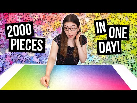 Doing A 2000 Piece Gradient Puzzle IN ONE DAY Doing A 2000 Piece Gradient Puzzle IN ONE DAY