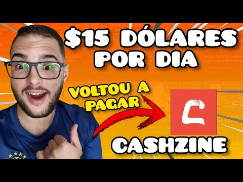 CASHZINE GANHEI MAIS DE 120 DOLÁRES NESSE APLICATIVO 15 DOLÁRES POR DIA MELHOR APP 2021
