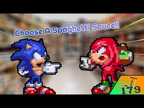 KNUCKLES JUST CHOOSE A SPAGHETTI SAUCE Sprite Animation Shorts