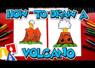  How To Draw A Cute Volcano