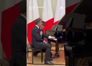 Macron Sings At State Dinner With Armenian PM On Drums