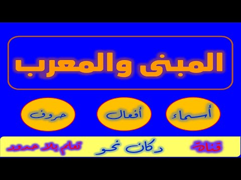 المبنى والمعرب من الأسماء والأفعال والحروف المبنى والمعرب من الأسماء والأفعال والحروف
