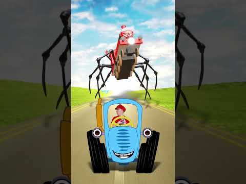 SIREN HEAD RED TRACTOR VS BLUE TRACTOR MARIO СИРЕНОГОЛОВЫЙ СИНИЙ ТРАКТОР Shorts HORROR STORIES