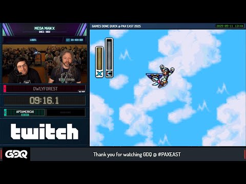 GDQ PAX East 2025 Mega Man X 100 Speedrun