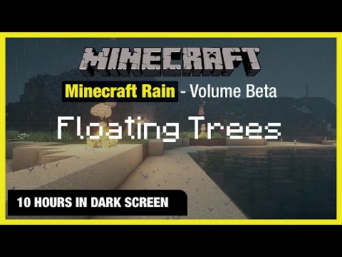 Minecraft Rain Floating Trees Minecraft Music 10 Hours In Dark Screen