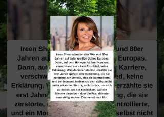 Sie Verschwand Auf Dem Höhepunkt Ihres Ruhms Und Kam Als Eine Andere Zurück