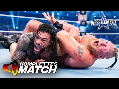 KOMPLETTES MATCH Brock Lesnar Vs Roman Reigns Winner Take All Title Unification Match WM 38
