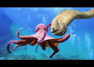 Balaa La Kiumbe Mkunga Na Pweza Majini Moray Eel Fight Octopus And Sea Snake Best Underwater Battles