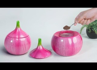 Coffee Pot Onion Shaped Sugar Pot Cement Pot Making