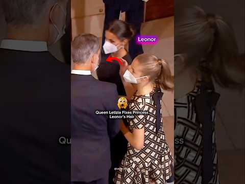 لحظة ملكية دافئة الملكة ليتيزيا ت صفف شعر الأميرة ليونور