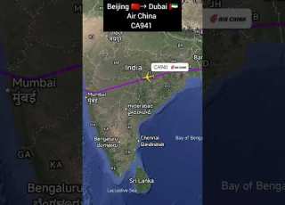  BEIJING DUBAI Flight Route Air China CA941 Wayvana