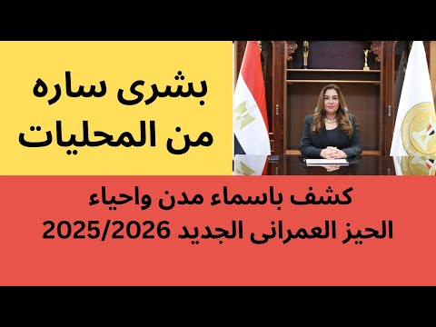 The Ministry Of Local Development Approves The New Urban Area Maps For 2025 2026 The Ministry Of Local Development Approves The New Urban Area Maps For 2025 2026