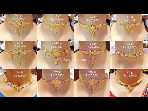 2 To 5 Grams Bengali Choker Necklace Designs With Price Apsara Fashions