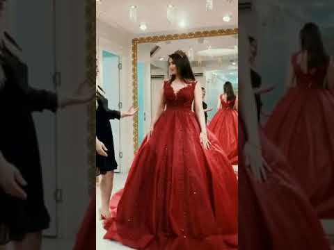 تحدي لبس الفستان للعروسه