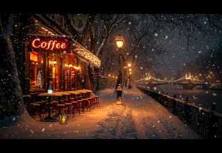 Tranquil Winter Night Café Ambience Soulful And Rhythmic Jazz To Make You Feel At Ease