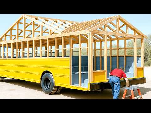 Man Turns Old School Bus Into Amazing Mobile Home Full Build By Lifeanywhere