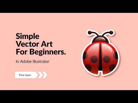 Ladybug Simple Vector Time Lapse ADOBE ILLUSTRATOR FOR BEGINNERS