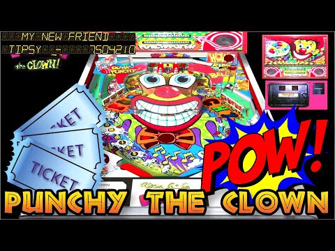 Punchy The Clown Pinball Alvin G Company 1993 RARE TABLE