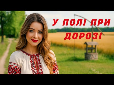 У полі при дорозі Українська Пісня