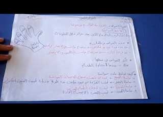 مادة العلوم الصف الرابع درس الحواس الخمسه فرع حكما