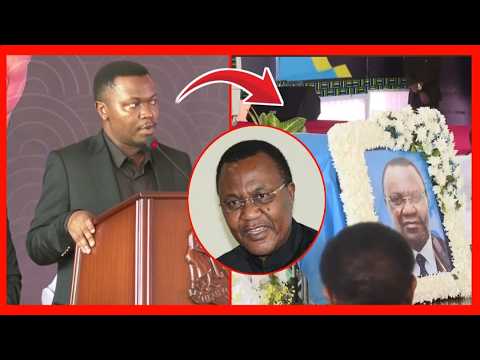 MTOTO WA MAREHEMU LUKUVI AONGEA KWA UCHUNGU MBELE YA JENEZA AWALIZA VIONGOZI MBALIMBALI KARIMJEE