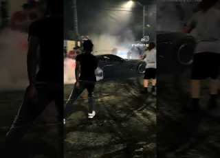 CORVETTE C8 STREET DRIFT NIGHT WITH FLAME THROWER