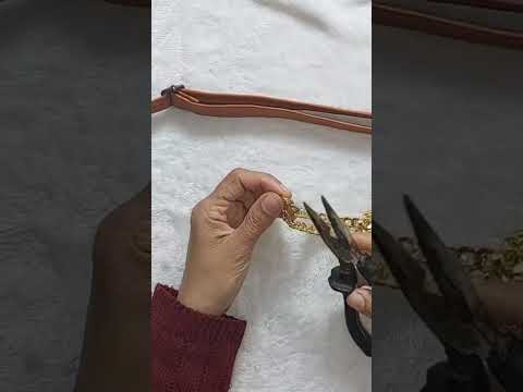 تجديد حقيبة يد وتركيب يد سلسلة ذهبية Recycling Reciclando Diy