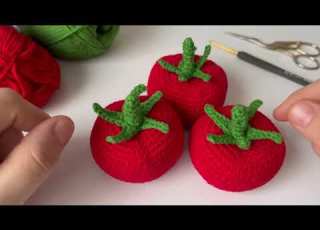 How To Crochet A Amigurumi Tomato Crochet Vegetable Tomatoes Free Pattern Crochet Hair Clips