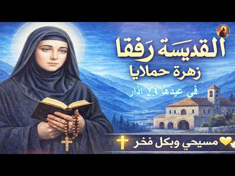 بمناسبة عيدها صلاة وبركة من قلب جربتا القديسة رفقا يا زهرة حملايا حني علينا