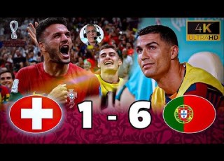 ملخص مباراة البرتغال 6 1 سويسرا دور 16 كأس العالم 2022 جنون حفيظ دراجى
