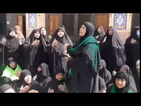 كارثه حجيه دخلت بنص النسوان تقرأ زينب وين سويتي عزء حسين خلتهن يلطمن ع روسهن