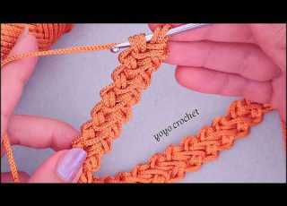 يد شنطة كروشية بشكل جديد سهلة للمبتدئين وتصلح لكل الخيوط I Cord Crochet