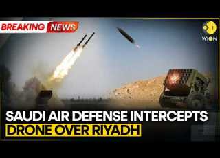 Breaking Saudi Air Defense Intercepts Drone Over Riyadh Diplomatic Zone WION