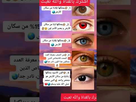 علم النفس أندر وأجمل ألوان العيون في العالم علم النفس أندر وأجمل ألوان العيون في العالم