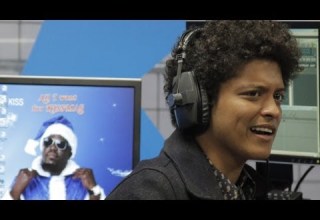Bruno Mars Sings Eye Of The Tiger Acapella At Kiss FM 
