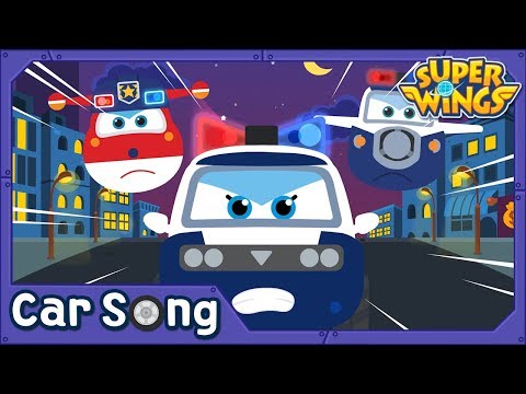 Police Car English Song SuperWings Songs For Children