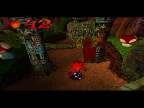 Crash Bandicoot PS1 Stage 2 Jungle Rollers 100 Crash Bandicoot PS1 Stage 2 Jungle Rollers 100
