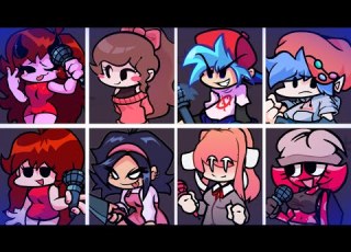  Dad Battle But Every Turn A Different Character Sings FNF But Everyone Sing It