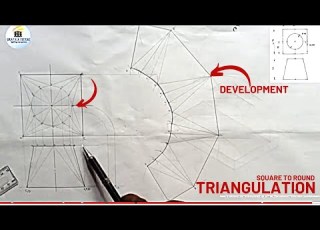  SQUARE TO ROUND By TRIANGULATION Development Radial Line Method