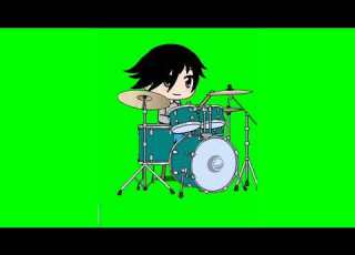  Boy 2 With Drums Green Screen Chroma