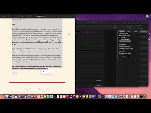 Siri Speech Synthesis On MacOS Siri Shortcut Demo